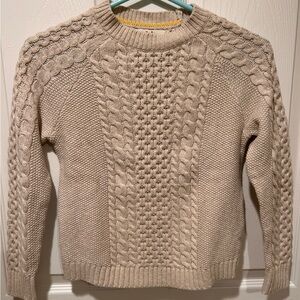 Beige Cable Knit Sweater